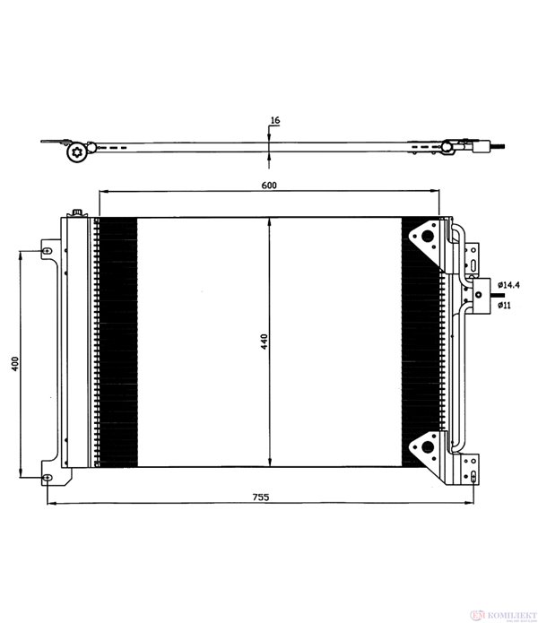 РАДИАТОР КЛИМАТИК IVECO STRALIS (2002-) AS 190S40 - NRF