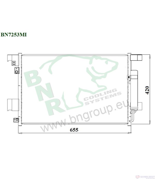 РАДИАТОР КЛИМАТИК MITSUBISHI LANCER SPORTBACK (2008-) 1.5 - BNR