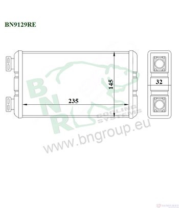 РАДИАТОР ПАРНО OPEL MOVANO COMBI (1998-) 2.5 CDTI - BNR
