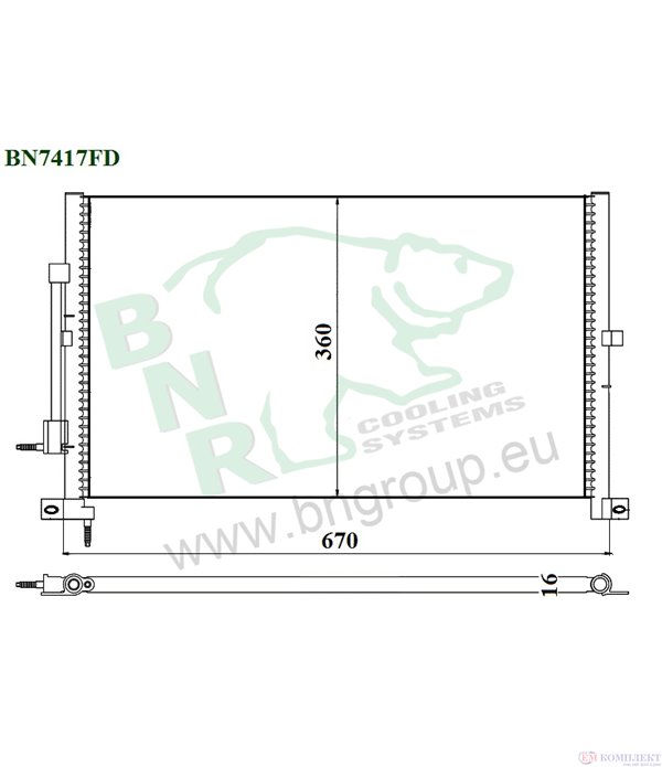 РАДИАТОР КЛИМАТИК FORD MONDEO III COMBI (2000-) 2.5 V6 24V - BNR