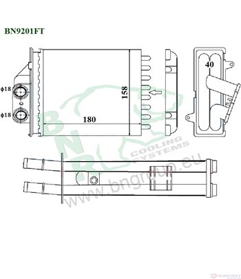 РАДИАТОР ПАРНО FIAT PANDA (2003-) 1.2 - BNR