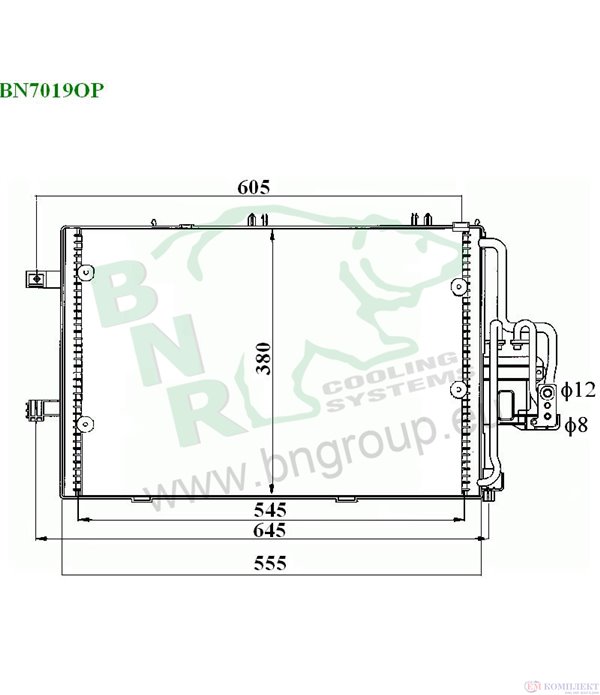 РАДИАТОР КЛИМАТИК VAUXHALL CORSA MK III (2000-) 1.2 16V Dualfuel - BNR