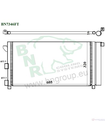 РАДИАТОР КЛИМАТИК FIAT PANDA (2003-) 1.3 D Multijet 4x4 - BNR