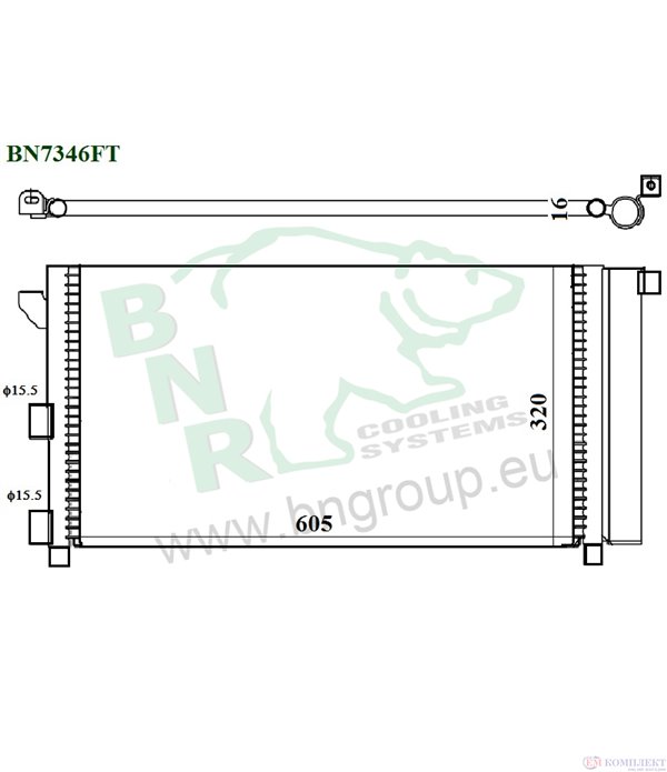 РАДИАТОР КЛИМАТИК FIAT PANDA (2003-) 1.3 D Multijet 4x4 - BNR