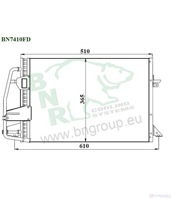 РАДИАТОР КЛИМАТИК FORD ESCORT VI CABRIOLET (1992-) 1.6 16V XR3i - BNR