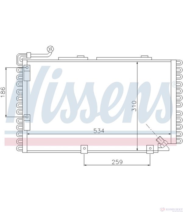 РАДИАТОР КЛИМАТИК AUDI 200 (1983-) 2.2 Turbo quattro - NISSENS