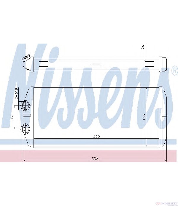 РАДИАТОР ПАРНО CITROEN C4 PICASSO (2007-) 1.6 THP 155 - NISSENS