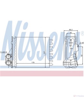 РАДИАТОР ПАРНО DACIA LOGAN (2008-) 1.6 MPI 85 - NISSENS