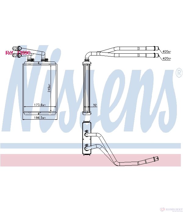 РАДИАТОР ПАРНО FIAT ULYSSE (2002-) 2.2 D Multijet - NISSENS