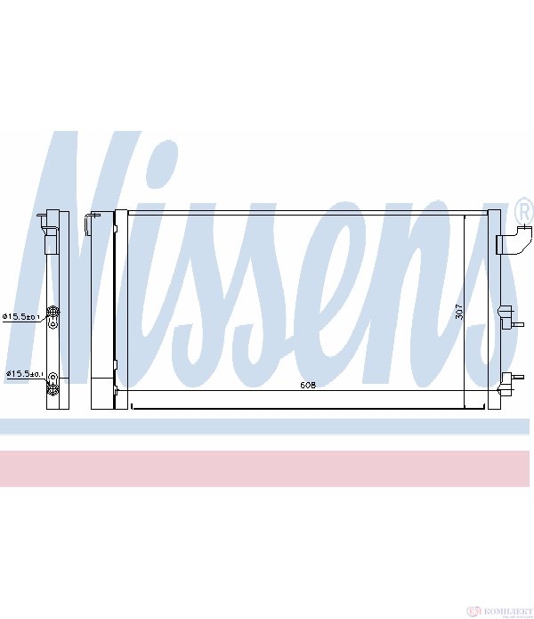 РАДИАТОР КЛИМАТИК FIAT PANDA VAN (2004-) 1.2 - NISSENS