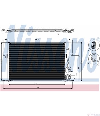 РАДИАТОР КЛИМАТИК FORD MONDEO II SEDAN (1996-) 1.8 TD - NISSENS