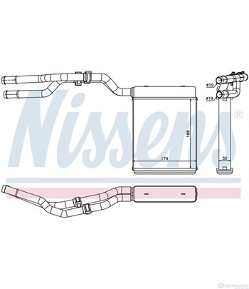 РАДИАТОР ПАРНО FORD S MAX (2006-) 1.6 EcoBoost - NISSENS