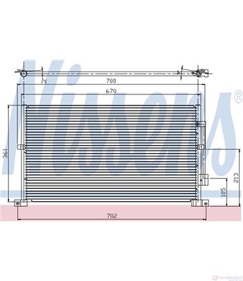 РАДИАТОР КЛИМАТИК FORD MONDEO III COMBI (2000-) 2.0 16V - NISSENS