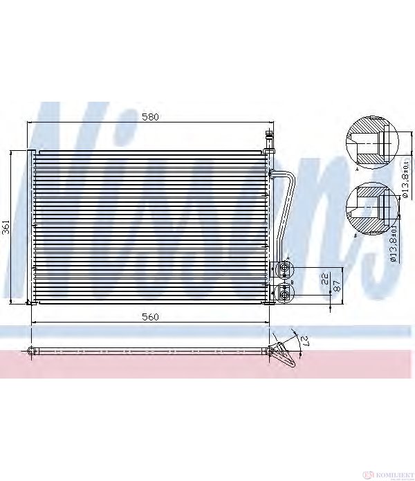 РАДИАТОР КЛИМАТИК FORD FIESTA V (2001-) ST150 - NISSENS