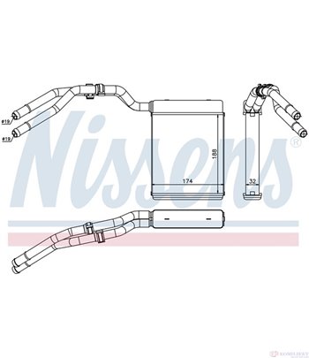 РАДИАТОР ПАРНО FORD S MAX (2006-) 2.0 SCTi - NISSENS