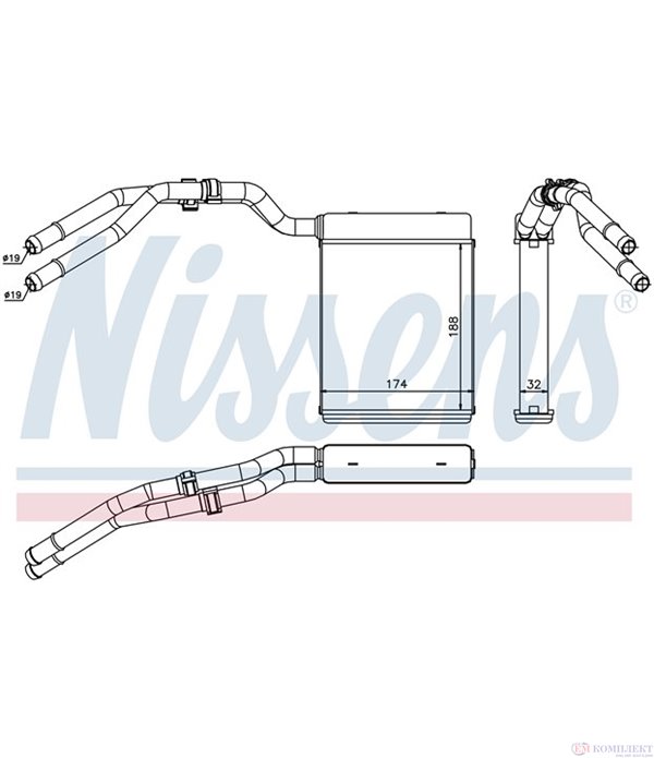 РАДИАТОР ПАРНО FORD S MAX (2006-) 2.0 SCTi - NISSENS