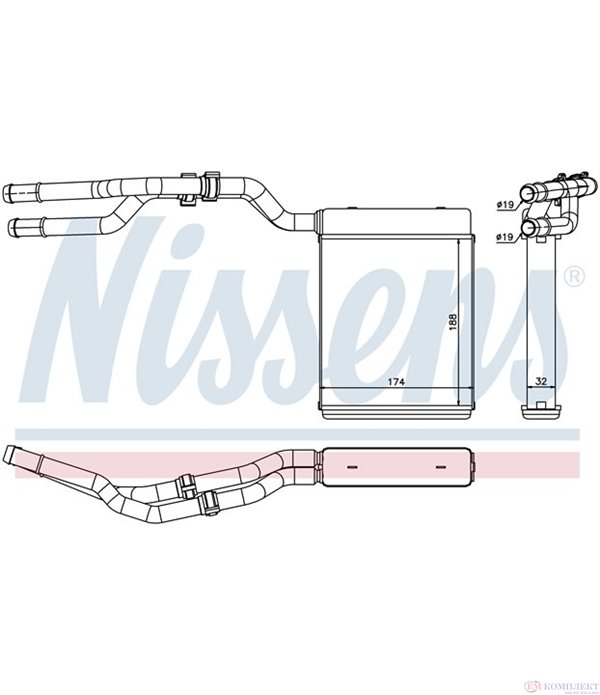 РАДИАТОР ПАРНО FORD MONDEO IV TURNIER (2007-) 2.0 SCTi - NISSENS