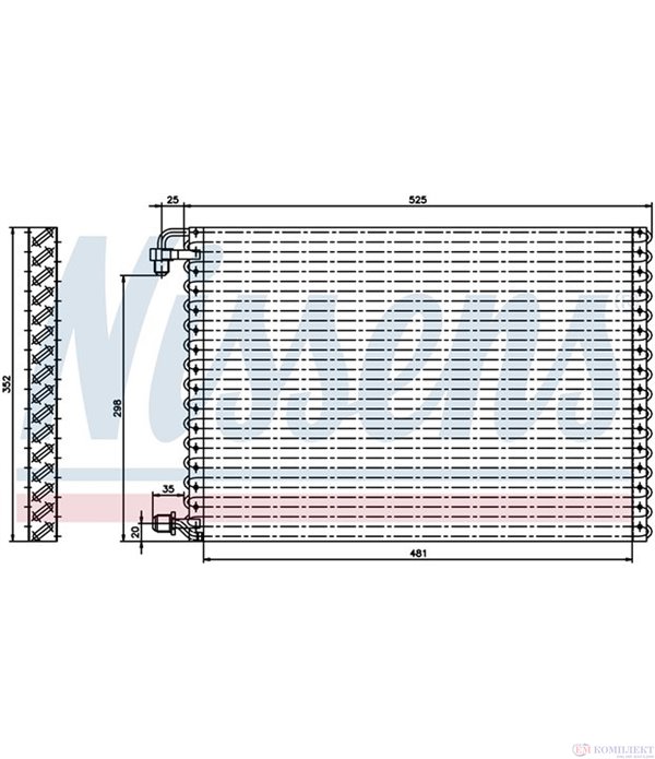 РАДИАТОР КЛИМАТИК MERCEDES W123 SEDAN (1976-) 250 - NISSENS