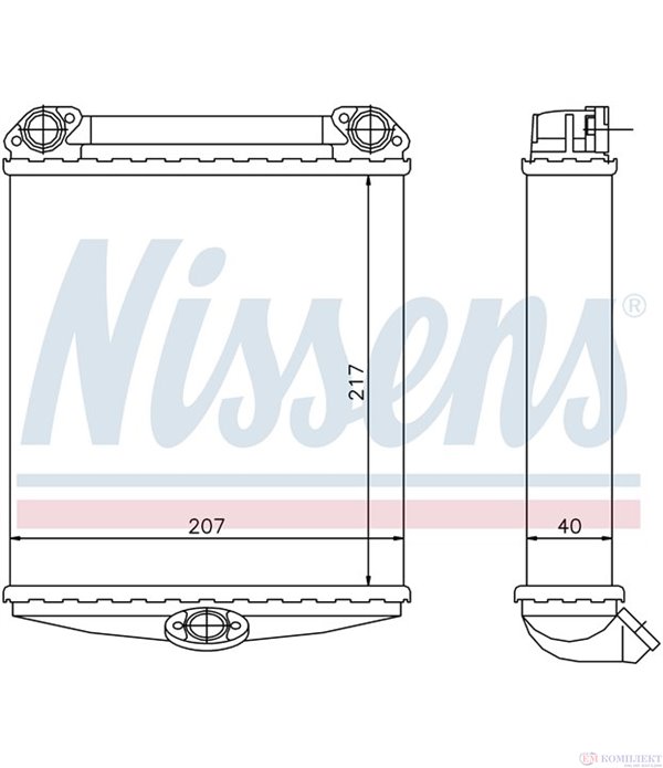 РАДИАТОР ПАРНО MERCEDES W124 SEDAN (1984-) 220 E - NISSENS
