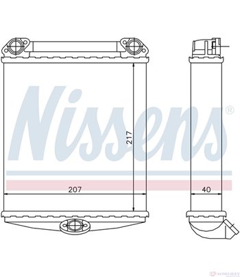 РАДИАТОР ПАРНО MERCEDES E CLASS W124 (1993-) E 60 AMG - NISSENS