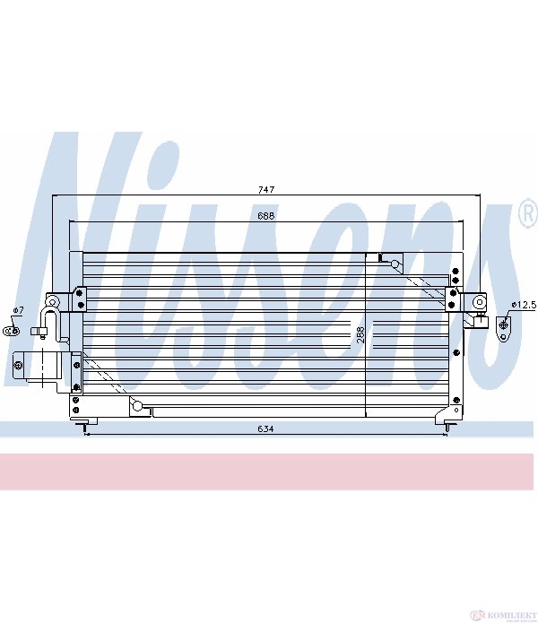 РАДИАТОР КЛИМАТИК NISSAN SUNNY III (1990-) 2.0 D - NISSENS