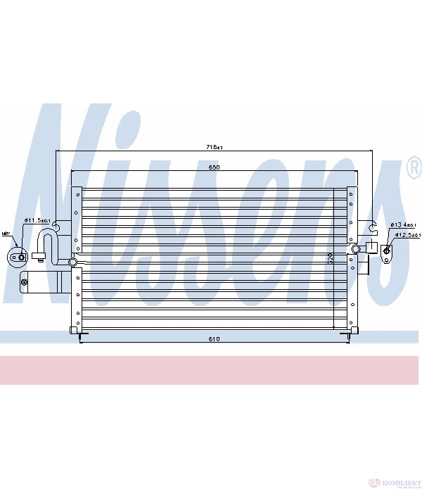 РАДИАТОР КЛИМАТИК NISSAN PRIMERA (1990-) 2.0 16V - NISSENS