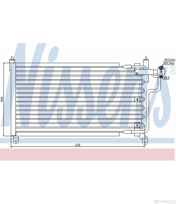 РАДИАТОР КЛИМАТИК OPEL VECTRA A (1988-) 1.6 i - NISSENS