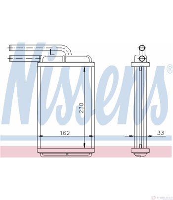 РАДИАТОР ПАРНО OPEL REKORD E COMBI (1977-) 2.2 E - NISSENS