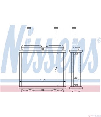 РАДИАТОР ПАРНО OPEL CORSA A HATCHBACK (1982-) 1.2 i - NISSENS