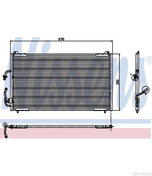 РАДИАТОР КЛИМАТИК PEUGEOT 406 (1995-) 1.8 - NISSENS