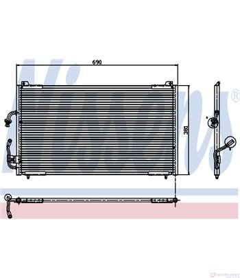 РАДИАТОР КЛИМАТИК PEUGEOT 406 BREAK (1996-) 1.8 - NISSENS