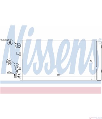 РАДИАТОР КЛИМАТИК RENAULT FLUENCE (2010-) 1.6 16V - NISSENS