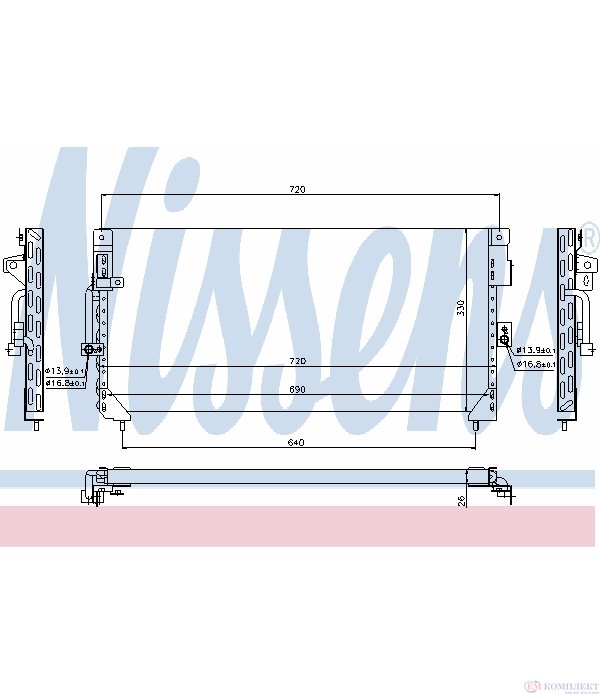 РАДИАТОР КЛИМАТИК TOYOTA LAND CRUISER J80 (1990-) 4.0 - NISSENS