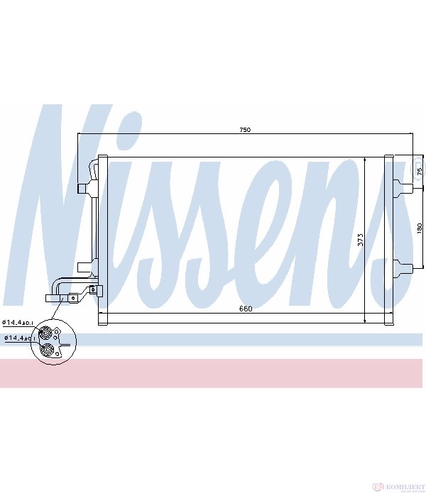 РАДИАТОР КЛИМАТИК VOLVO C30 (2006-) 1.6 D2 - NISSENS