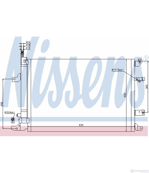 РАДИАТОР КЛИМАТИК VOLVO S80 I (1998-) 2.5 T - NISSENS