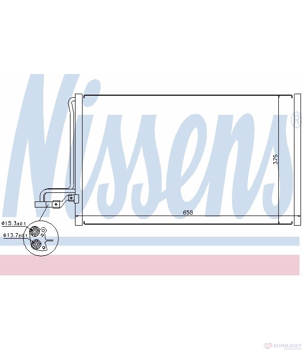 РАДИАТОР КЛИМАТИК VOLVO C30 (2006-) D5 - NISSENS