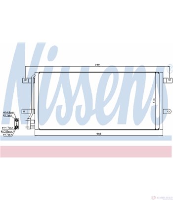 РАДИАТОР КЛИМАТИК VOLKSWAGEN TRANSPORTER IV (1990-) 2.4 D - NISSENS