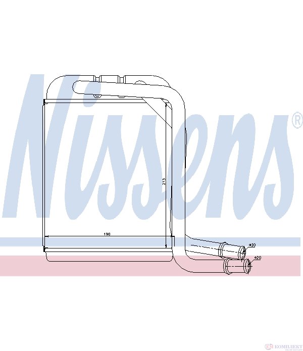 РАДИАТОР ПАРНО VOLKSWAGEN MULTIVAN V (2003-) 2.5 TDI 4motion - NISSENS