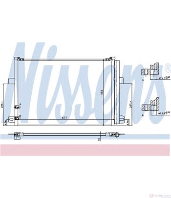 РАДИАТОР КЛИМАТИК VOLKSWAGEN AMAROK (2010-) 2.0 BiTDI - NISSENS