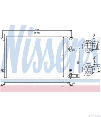 РАДИАТОР КЛИМАТИК CADILLAC BLS (2006-) 2.0 T Flexpower - NISSENS