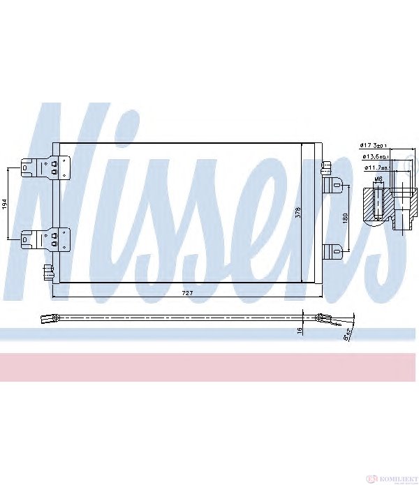 РАДИАТОР КЛИМАТИК NISSAN INTERSTAR (2003-) dCi 150 - NISSENS