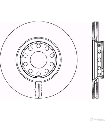 ДИСК СПИРАЧЕН ПРЕДЕН ВЕНТИЛИРАН VOLKSWAGEN PASSAT VARIANT (2000-) 1.8 T 20V - FERODO