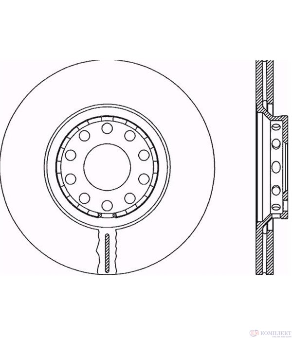 ДИСК СПИРАЧЕН ПРЕДЕН ВЕНТИЛИРАН VOLKSWAGEN PASSAT VARIANT (2000-) 1.8 T 20V - FERODO