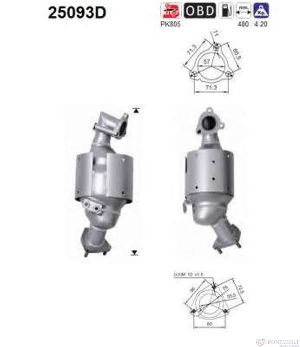 КАТАЛИЗАТОР ПРЕДЕН MAZDA MPV (1999-) 2.0TD DITD - AS