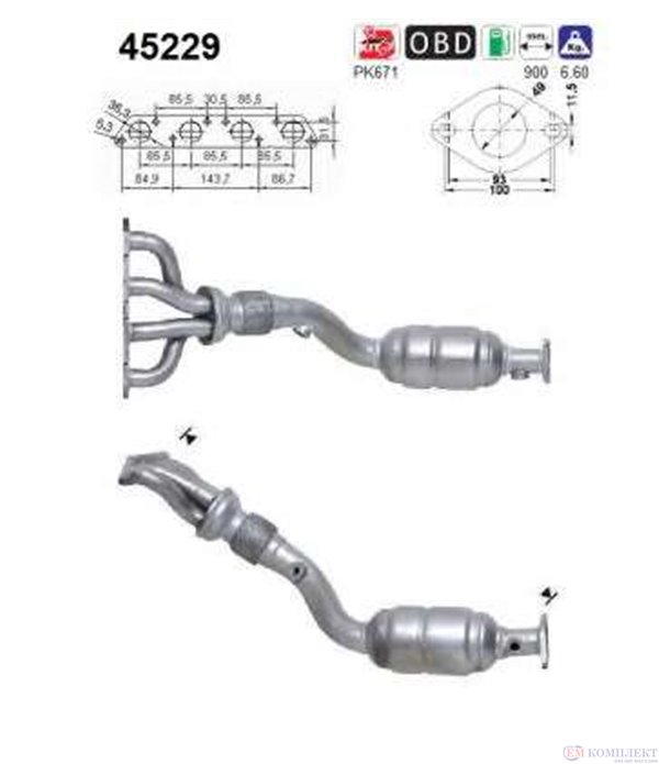 КАТАЛИЗАТОР MINI COOPER (2001-) 1.6i 16V - AS КАТАЛИЗАТОР MINI COOPER (2001-) 1.6i 16V - AS