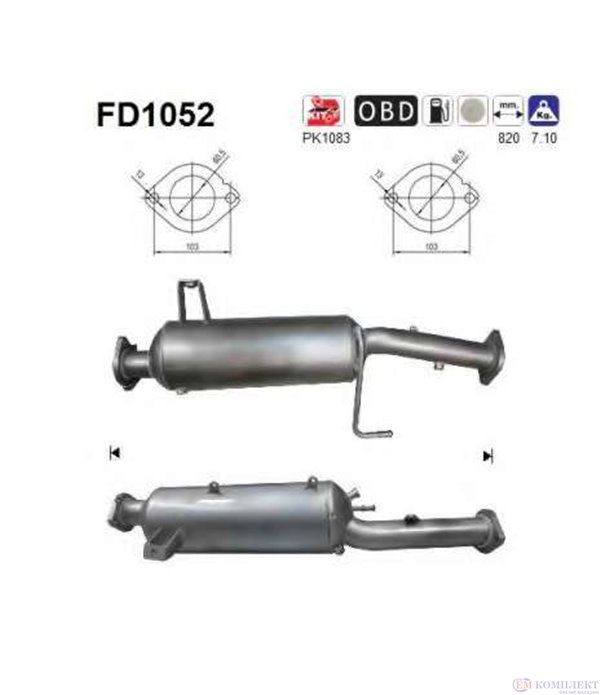 ФИЛТЪР DPF MITSUBISHI MONTERO (2006-) 3.2TD DID - AS