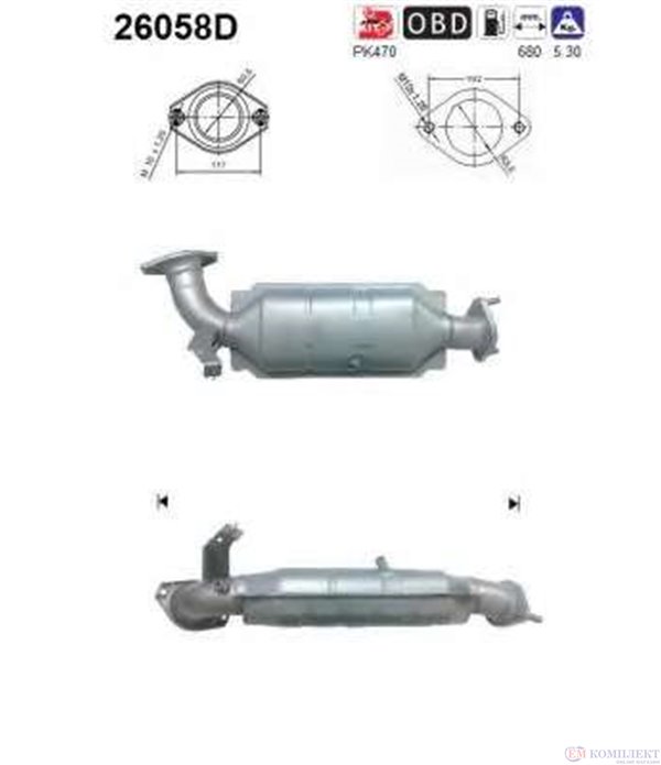 КАТАЛИЗАТОР MITSUBISHI PAJERO (2007-) 3.2TD DID - AS