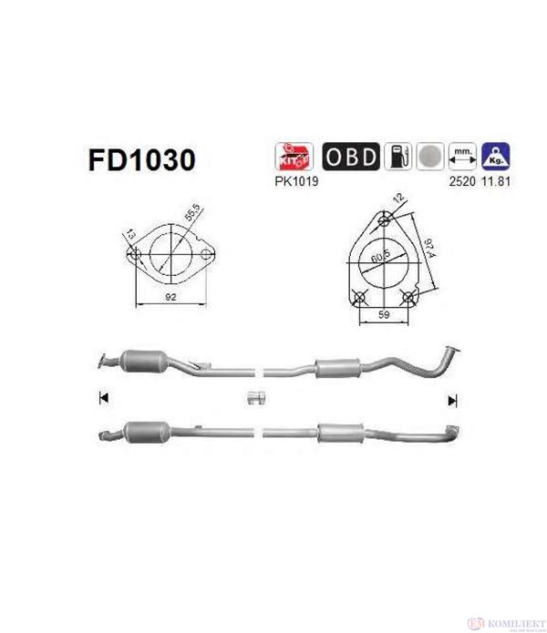 ФИЛТЪР DPF MITSUBISHI OUTLANDER (2006-) 2.0TD DID - AS