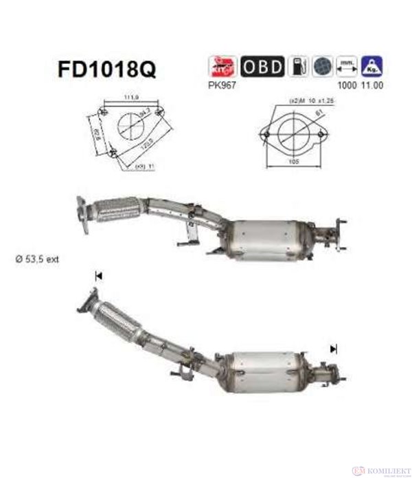 ФИЛТЪР DPF NISSAN QASHQAI (2007-) 2.0TD DCI - AS