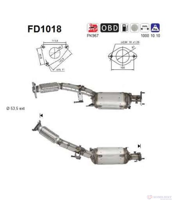 ФИЛТЪР DPF NISSAN QASHQAI (2007-) 2.0TD DCI - AS